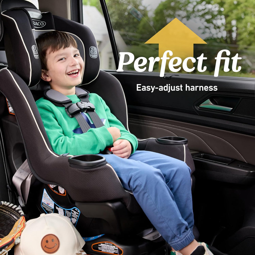 Convertible Car Seat, Rear and Forward Facing Car Seat with Adjustable Extension Panel for Extra Legroom, Great Gift for Baby Shower or Baby Registry, Gotham
