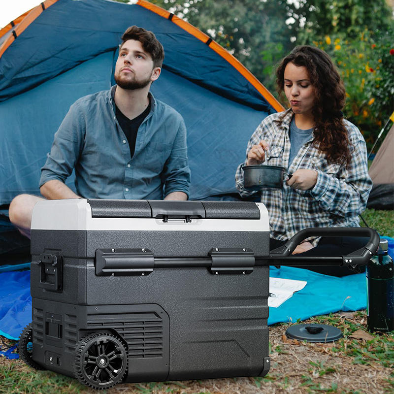 55L Battery Powered 12V Car Fridge Freezer AC DC Portable Compressor Refrigerator for Home Outdoor Camping