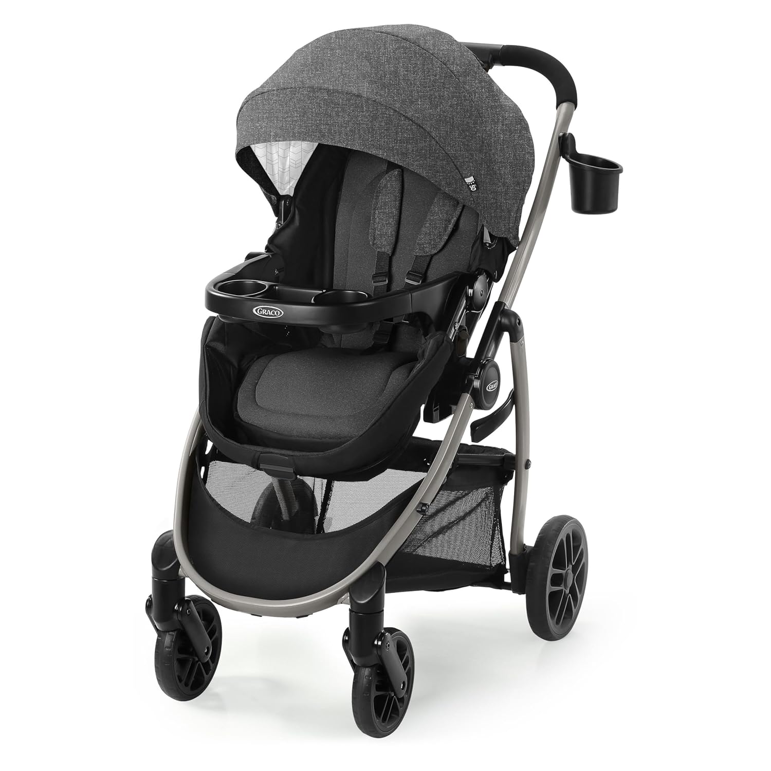 Car Seat and Stroller Combo, Includes SnugRide LX Infant Car Seat and Baby Stroller with True Pram Mode, Reversible Seat, One Hand Fold, Extra Storage, Lilac Mod