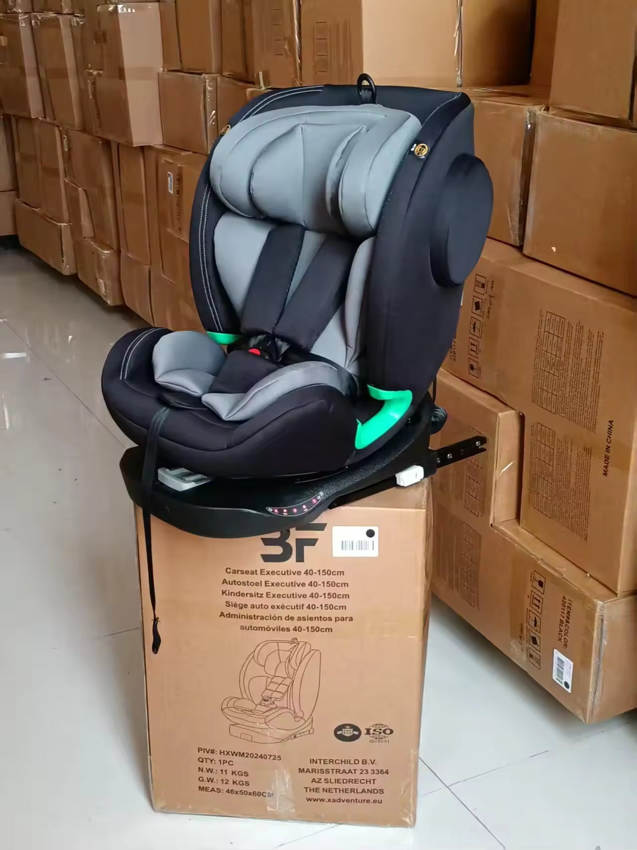 360 Swivel China Manufacturer Car Baby Safety Seat with Canopy Design ECE R129 Standard