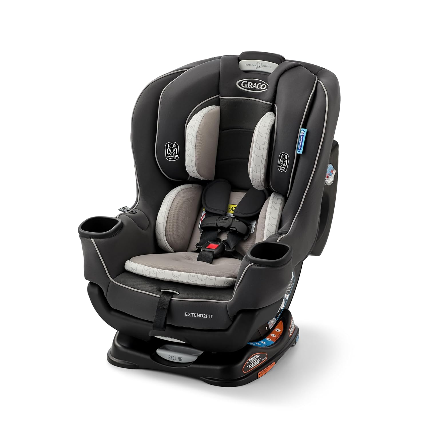 Convertible Car Seat, Rear and Forward Facing Car Seat with Adjustable Extension Panel for Extra Legroom, Great Gift for Baby Shower or Baby Registry, Gotham