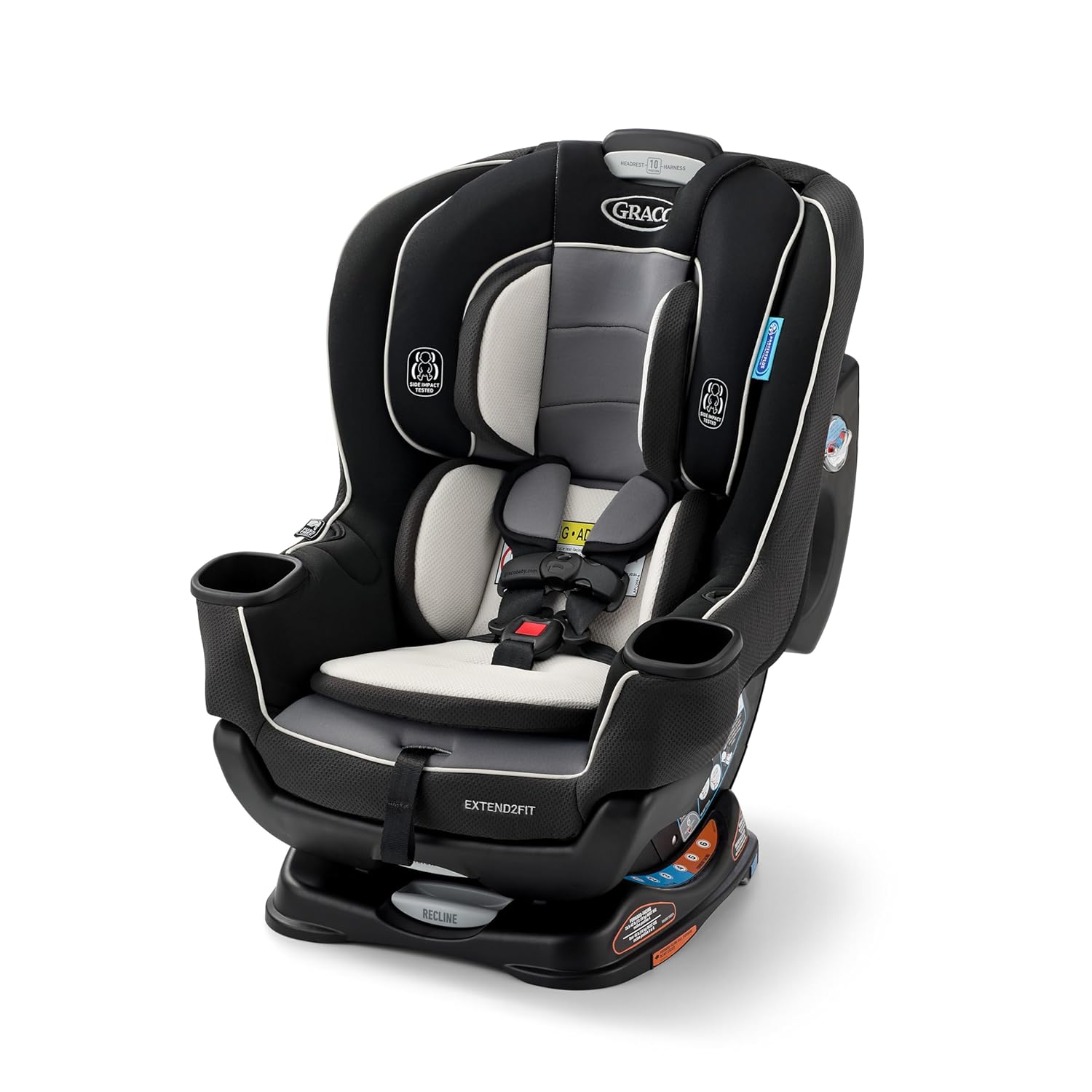 Convertible Car Seat, Rear and Forward Facing Car Seat with Adjustable Extension Panel for Extra Legroom, Great Gift for Baby Shower or Baby Registry, Gotham