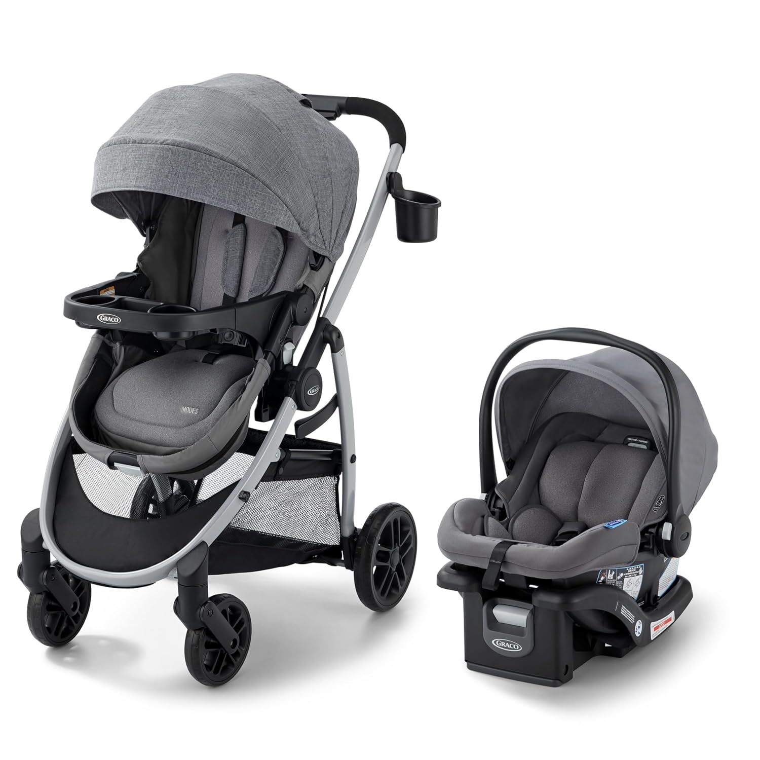 3-in-1 Baby Stroller, 3 Modes: Infant Car Seat Carrier (Car Seat Not Included), Infant Pramette to Toddler Stroller with Reversible Seat and One-Hand Fold, Redmond