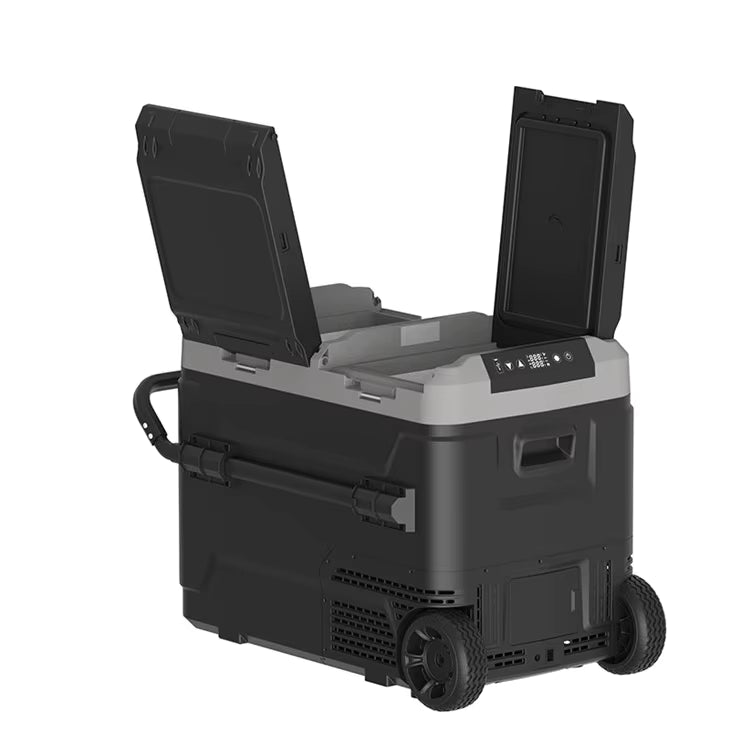 Car Refrigerator Mini Portable Dual-Zone 12V/24V Compressor Freezer for Camping and Trunk Use